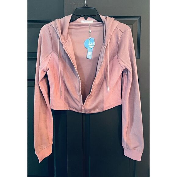 CUPSHE Women's Zipper Front Hoodies Drawstring Hooded Sweatshirt Long Sleeve - Picture 4 of 6